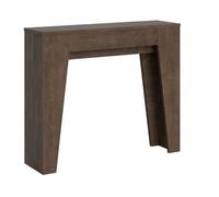 Consola Pequeña Extensible De Madera Bora 90x25/181 Cm-color Marrón
