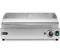 Contact grill – Parrilla eléctrica – Sandwichera – Tostadora – Plancha grande con superficie acanalada – Potencia de 2400W
