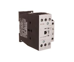 Contactador de potencia 38A, 3 polos, 24V DC, 1 contacto normalmente abierto (NA), 0 contactos normalmente cerrados (NC), modelo DILM38-10-EA(RDC24), código 190006