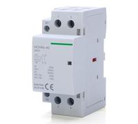 Contactor HCH8s-63 CC 2P 40A 63A 2NO 1NO1NC AC24V DC24V Contactor doméstico automático Tipo de carril Din 50Hz /60Hz(2P 63A 2NO DC24V)