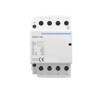 Contactor modular de CA doméstico con carril DIN | TOCT1-63 4P 63A CA 110V 220V BOBINA 400V~ 50/60Hz(2NO2NC,110v)