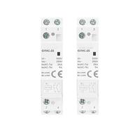 Contactor modular de riel DC12V DC24V Voltaje de bobina 25A 2NO 2NC 1NO1NC 50/60Hz AC220V Contactor DC(2P 25A 2NO AC220V)