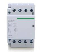 Contactor modular HCH8s-63, 50 Hz, 60 Hz, 4 polos, 63 A, 4 NA, 4 NC, 2 NA, 2 NC, 220 V, 110 V, 24 V, CC, automático, for uso doméstico, tipo riel DIN, iCT(4p 63a 3no1nc Ac230v)