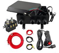 Contactor solenoide de cabrestante de 12 V 500 A y kit de relé, con caja de control y controlador H&, para recuperación todoterreno de 8000 a 20000 libras