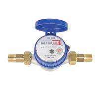 Contador de Agua Fría, 15mm 1/2 Inch Medidor de Agua Mecánico para Casa ABS, Medidor de Agua Fría Jardin Accesorios de Montaje Y Cubierta de Protección, para Uso Doméstico, Jardín, Industrial