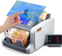 Contador de billetes profesional, con valoración para billetes de diferentes denominaciones, máquina contadora de dinero con detección de billetes falsos (1CIS/UV/IR/MG), contador de billetes con pant