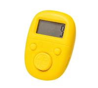 Contador de dedos digital para conteo de manos con poca luz, amarillo | Botón principal de acceso inmediato, conteo de tareas continuo, inventario y repeticiones de entrenamiento