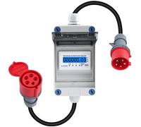 Contador de electricidad digital, compatible con 440V, grado de protección IP44 (resistente al agua), color blanco