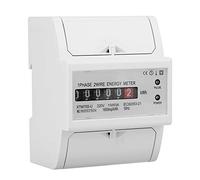 Contador de energía Contador de electricidad en carril DIN 220V, contador de electricidad digital, contador de CA monofásico 2 líneas 4P contador electrónico KWh 15 (60) A