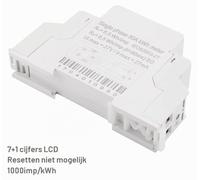 Contador de energía digital, 5(50)A, para montaje en carril DIN, con interfaz S0, 18 mm de ancho