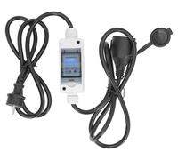 Contador de energía digital portátil, resistente al agua (IP65), con pantalla LCD y monitor de consumo, 16A