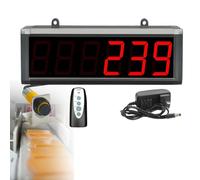Contador de pantalla digital LED, contador de objetos de memoria de apagado automático 0-999999, rango de sensor de 70 cm para conteo de líneas de embalaje