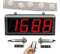 Contador digital LED de 4 dígitos, cuenta hasta 9999, distancia de inducción 0-20 m, control remoto, para cinta transportadora y línea de producción
