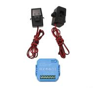 Contador Eléctrico WiFi con Pinza 80A Max(2CT) | Doble canal , medición bidireccional para total, app para Smart Life, control remoto para ilimitado, ahorro energético