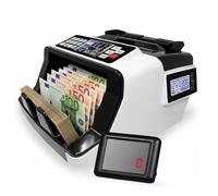 Contador y detector de Billetes falsos de Denominación Mixta Maquinas para Contar Billetes Mixtos con 8 Veces Preciso EUR, USD, GBP Cuenta 1000 Billetes por minuto. Detección UV, MG, MT, IR.