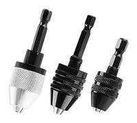 Contencinty 3 portabrocas hexagonales de 1/4 pulgadas sin llave de cambio rápido, convertidor de brocas de impacto, accesorios de herramientas eléctricas