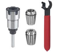 Contencinty Adaptador convertidor de portabrocas de extensión de broca de enrutador, convierte broca de 1/2,1/4 pulgadas con pinza de resorte ER20