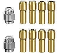 Contencinty Juego de 10 pinzas de latón de repuesto 4485 de cambio rápido para tuercas de taladro rotativas de 0,8/1,2/1,5/1,8/2,0/2,4/3,0/3,2 mm