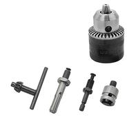 Contencinty Juego de 5 portabrocas de 1,5 a 10 mm, 3/8-24UNF, adaptador de taladro cambiado llave de impacto en kit de herramientas de portabrocas eléctrico