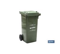 Contenedor 2 ruedas 120 litros color verde