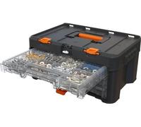 Contenedor de almacenamiento con 3 cajones, WORX BY KETER STACK N ROLL, organizador, 48 x 33 x 23 cm, color