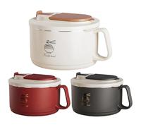 Contenedor de - Almacenamiento de alimentos de 1650 ml | Cubiertos plegables con mango antiquemaduras, juego de cuencos de ensalada con múltiples compartimentos, kit de almuerzo portátil