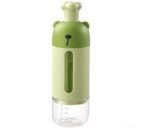 Contenedor de almacenamiento de levadura, función de dispensación de empuje para sal, azúcar, alimentos secos, visibilidad clara (verde)