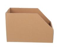 Contenedor de Almacenamiento de Papel Corrugado para Oficina y Hogar | Ahorro de Espacio, Acceso Fácil a Objetos, Bordes Suaves, para Estantería, Manualidades, Correo y Cosméticos