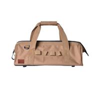 Contenedor de Almacenamiento Exterior Bolsa Organizador Herramientas Estuche Portátil Funda Multiusos de Nailon Oxford y Malla PVC Costuras y Sujeción, 沙色