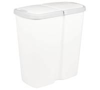 Contenedor de basura blanco, 48,5 x 28 x 51 cm, fabricado en polipropileno (PP)