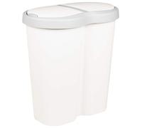 Contenedor de basura blanco, 48 x 30 x 51 cm, fabricado en polipropileno (PP)