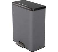Contenedor de basura Curver, separador de residuos Duo, 26L + 26L, color gris claro, plástico
