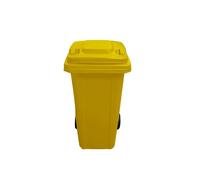 Contenedor de Basura Reciclables de Colores con Ruedas Mango antideslizante 120 L 93x48x55cm Thayba