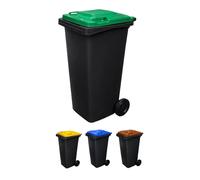 Contenedor de basura reciclables Ecodiseño 120L 2 ruedas