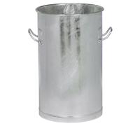 Contenedor de basura sin tapa, de acero capacidad 80 l, altura 750 mm