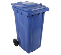 Contenedor de desperdicios con tapa y ruedas azul 240 lts.