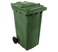 Contenedor de desperdicios con tapa y ruedas verde 240 lts.