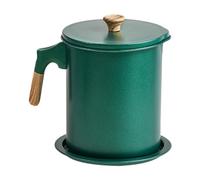 Contenedor de grasa de tocino - de recolección de reducción de | Soporte de filtrado de grado, receptor de líquido antideslizante para posavasos, depósito dispensador resistente al calor