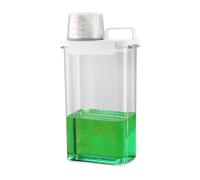 Contenedor De Jabón Líquido: Dispensador De Detergente Transparente De | Calidad, Botella De Almacenamiento Hermética Resistente A La Humedad, Taza Medidora Incluida, Boquilla De Fácil Vertido,