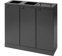 Contenedor de reciclaje Bica Basic capacidad 3 x 45 l, 1 tapa