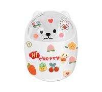 Contenedor de reciclaje con forma de oso genérico con tapa - Papelera de oficina desmontable para dormitorio, taller de lavandería, cocina, dormitorio, cuarto de baño