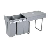 Cubo de basura bajo fregadero 10l+20l, extraíbles, con tapa 26 cm