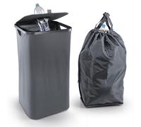 Contenedor de recolección de 100 litros con 2 bolsas para transportar botellas y latas