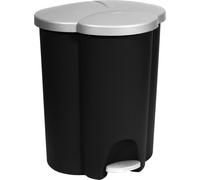 Curver – Cubo de basura Trio V2 40 L con pedal y 3 compartimentos