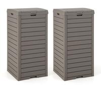 Contenedor de residuos grande - Contenedor exterior - Cubo de basura - Basurero - Papelera - Juego de 2 - Capacidad de 31 galones