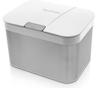 Contenedor de residuos orgánicos YourCasa® para la cocina, de acero inoxidable, para compostaje - 4,3L - color blanco