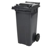 Contenedor de residuos para bicicletas, 120 litros, color gris