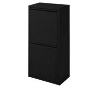 Contenedor de residuos Relaxdays, con 3 compartimentos, 18 litros (2 compartimentos de 11 litros), con tapa abatible, cubetas interiores extraíbles, de metal, de pie o para montaje en pared, color