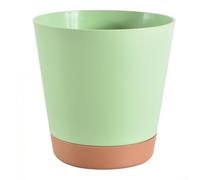 Contenedor de riego automático para plantas de interior con compartimento de almacenamiento de agua transparente y cuerda absorbente para hidratación de raíces (verde, 15,3 cm)
