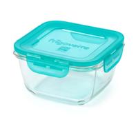 Contenedor De Vidrio Bormioli Rocco Evolution Cuadrado 14x14 Cm Tapa